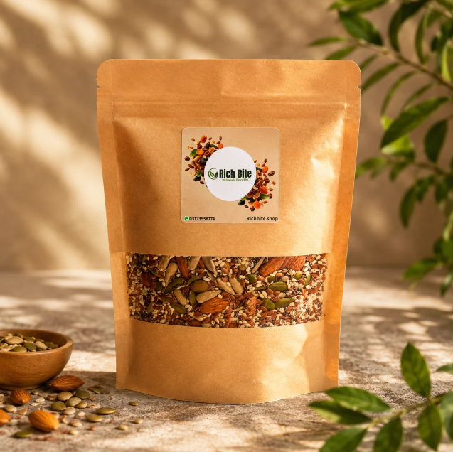 7 in 1 Hair Growth Seed & Almond Mix – 300g Biotin-Rich Nutrition for Healthy Hair