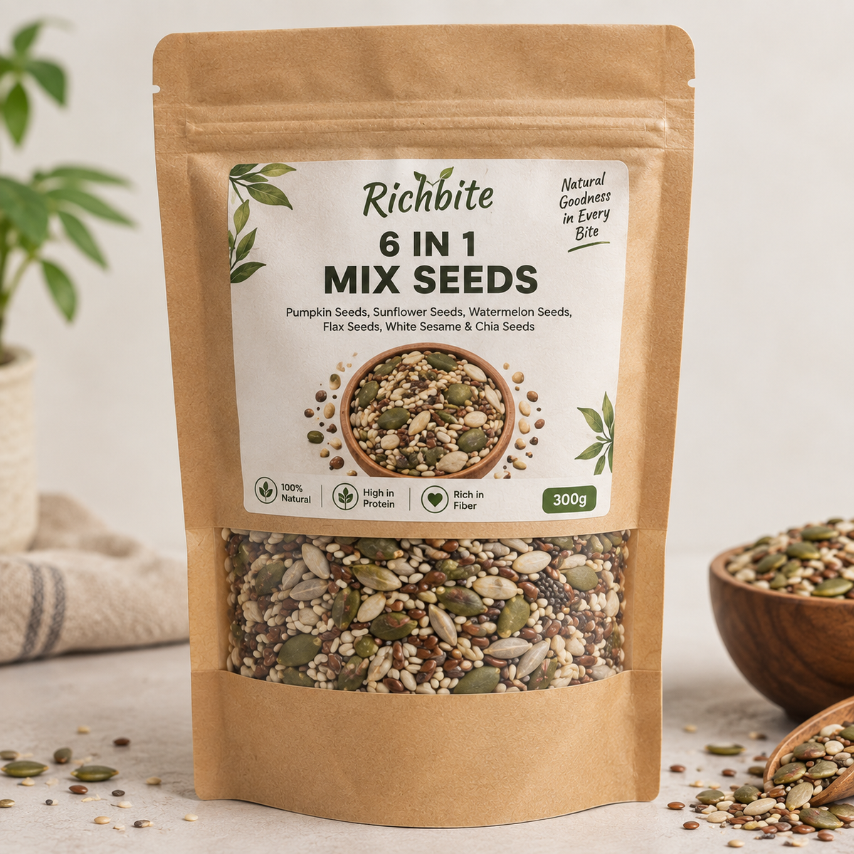 6 IN 1 Roasted Super Mix Seeds -300g
